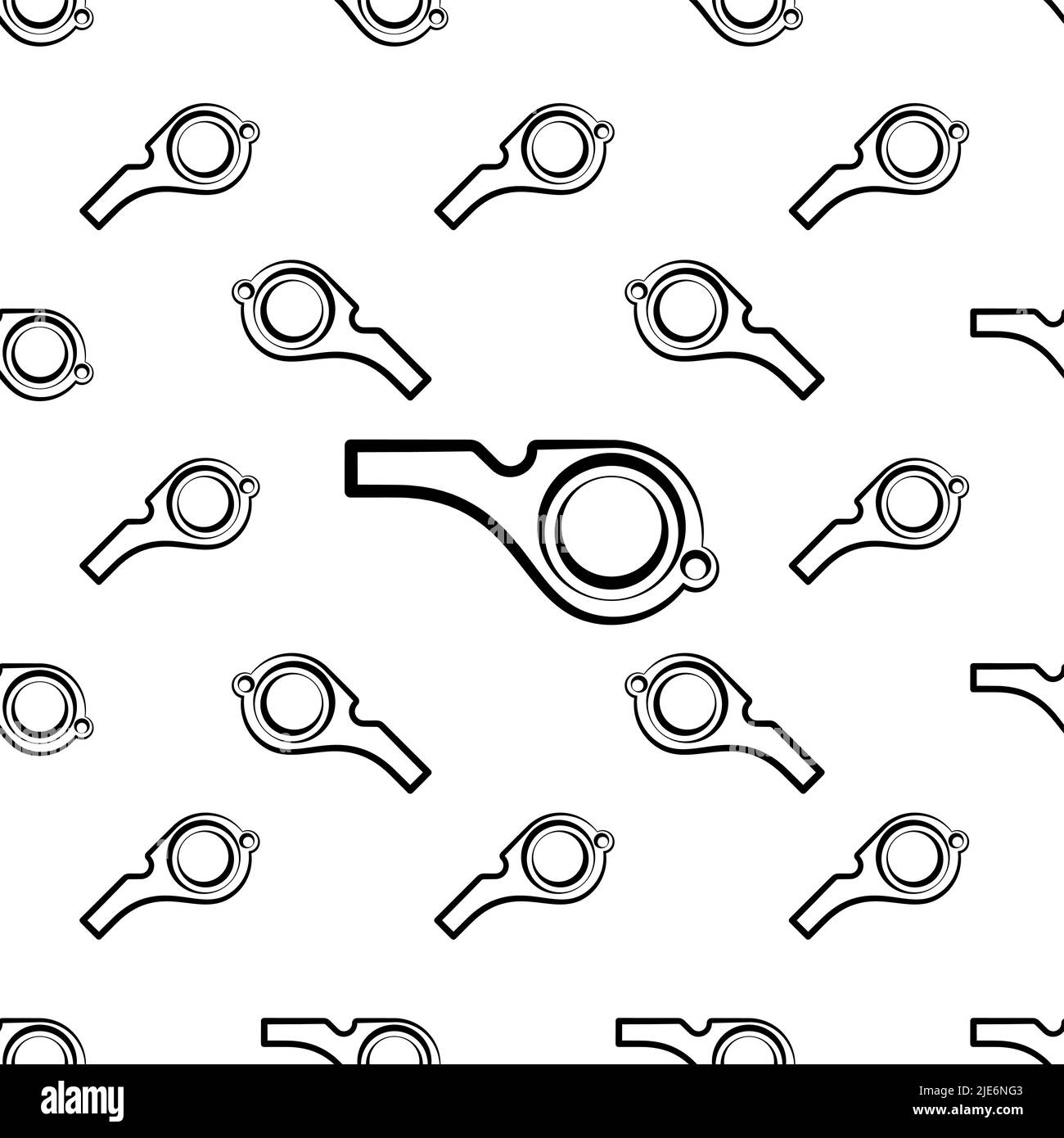 Whistle Icon Seamless Pattern, Creative Design Vector Art Illustration Stock Vector