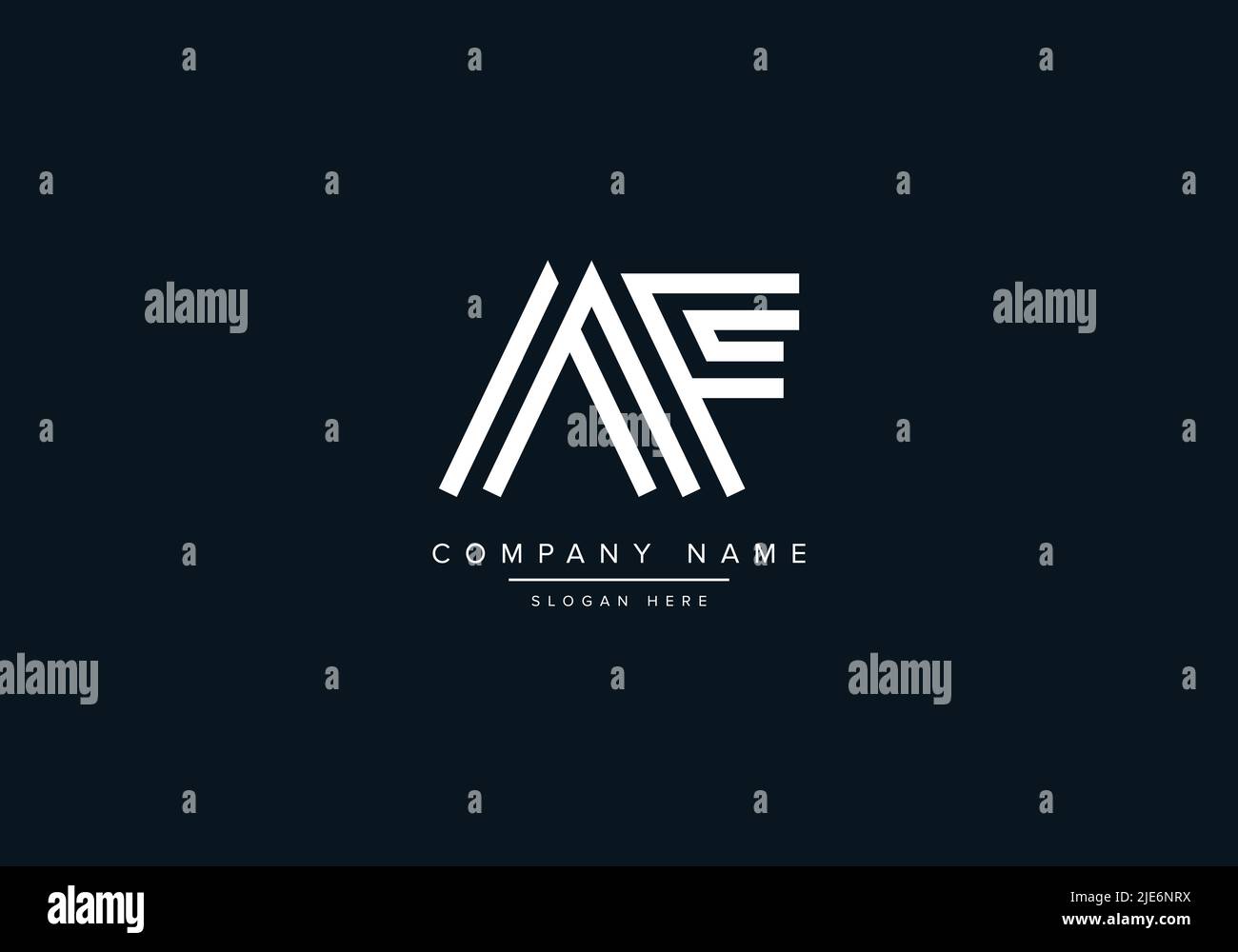 Alphabet Abstract Letter Icon Logo AF Stock Vector