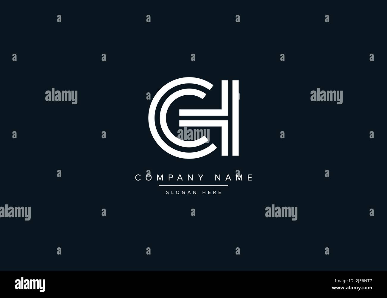 Alphabet Abstract Letter Icon Logo CH Stock Vector