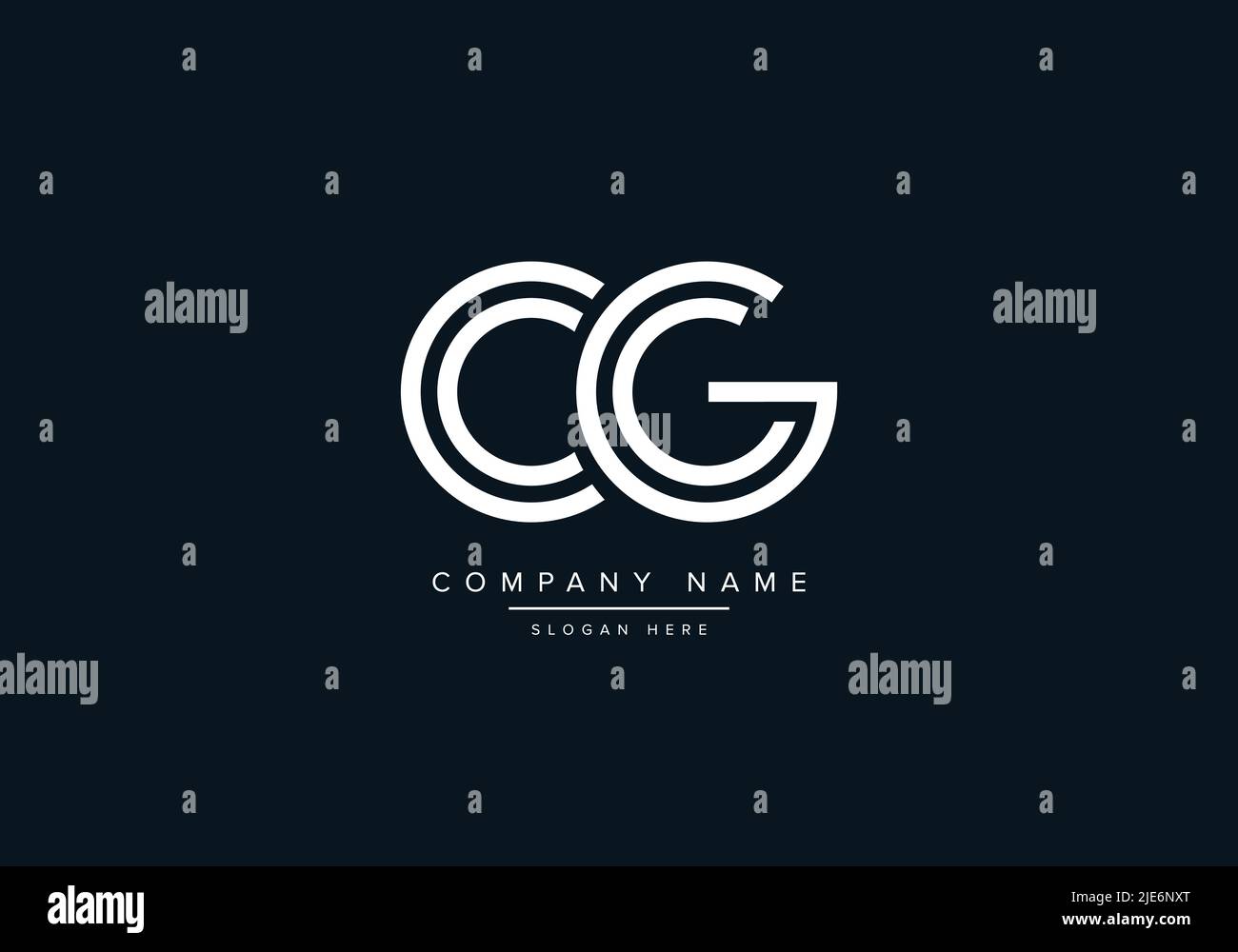Alphabet Abstract Letter Icon Logo CG Stock Vector
