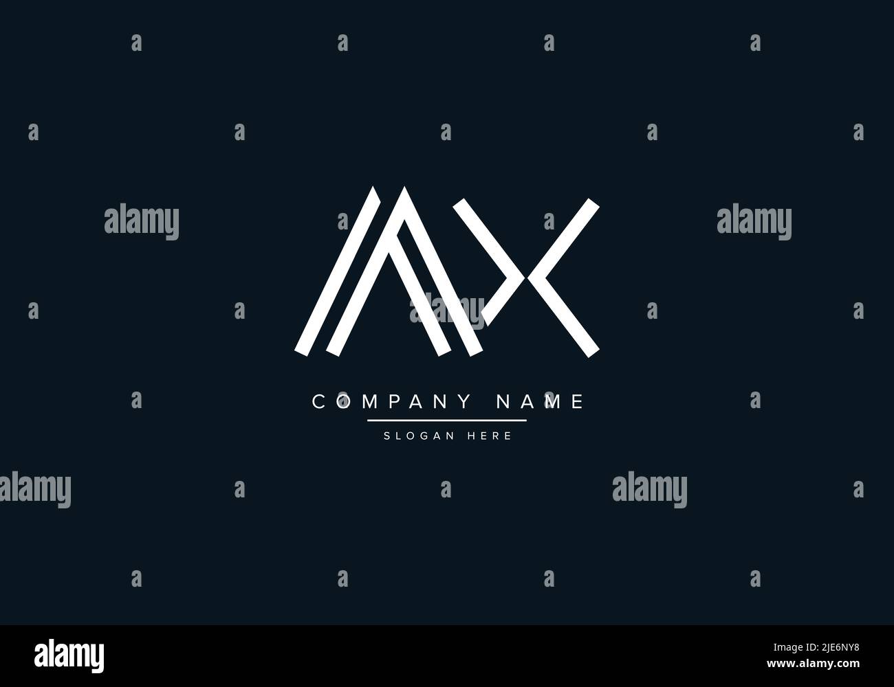 Alphabet Abstract Letter Icon Logo AX Stock Vector