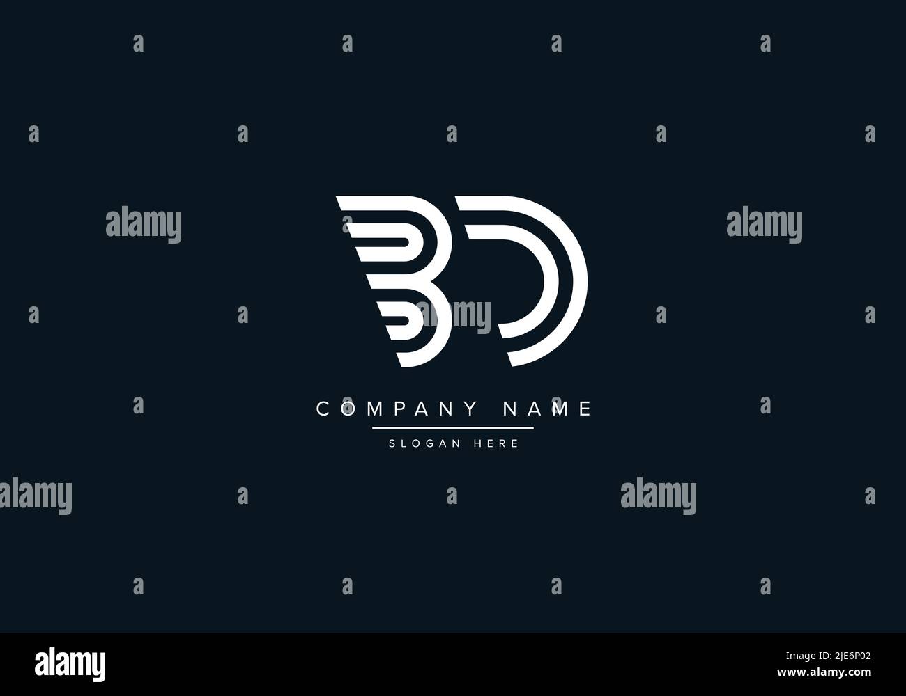 Alphabet Abstract Letter Icon Logo BD Stock Vector
