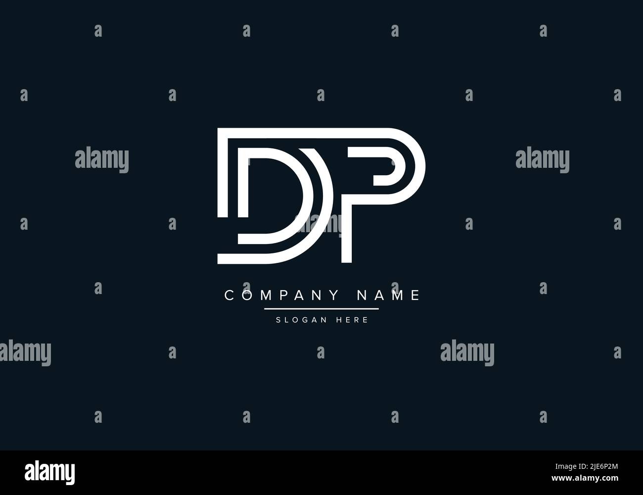 Alphabet Abstract Letter Icon Logo DP Stock Vector