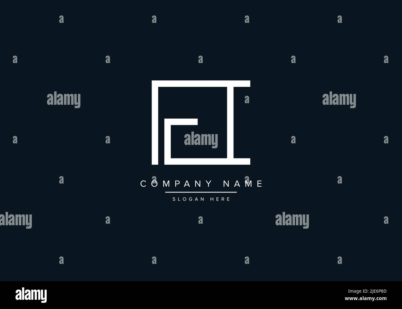 Alphabet Abstract Letter Icon Logo EI Stock Vector