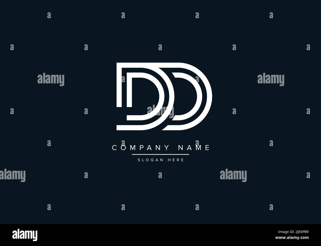 Alphabet Abstract Letter Icon Logo DD Stock Vector