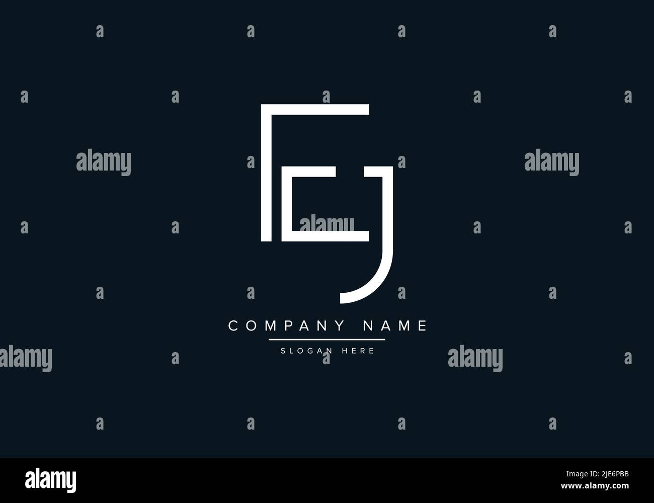 Alphabet Abstract Letter Icon Logo EJ Stock Vector