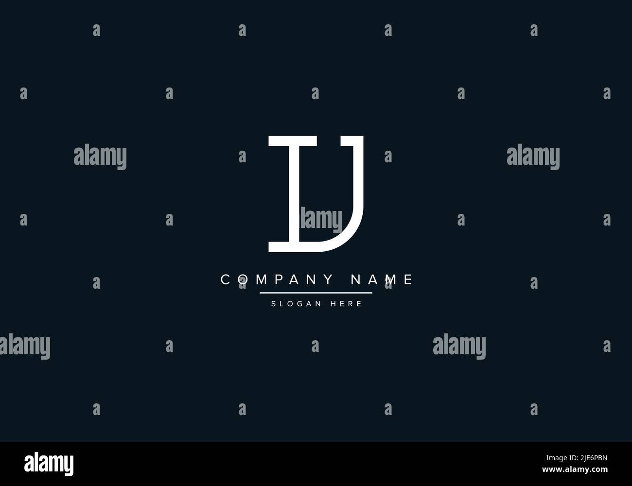 Alphabet Abstract Letter Icon Logo IJ Stock Vector