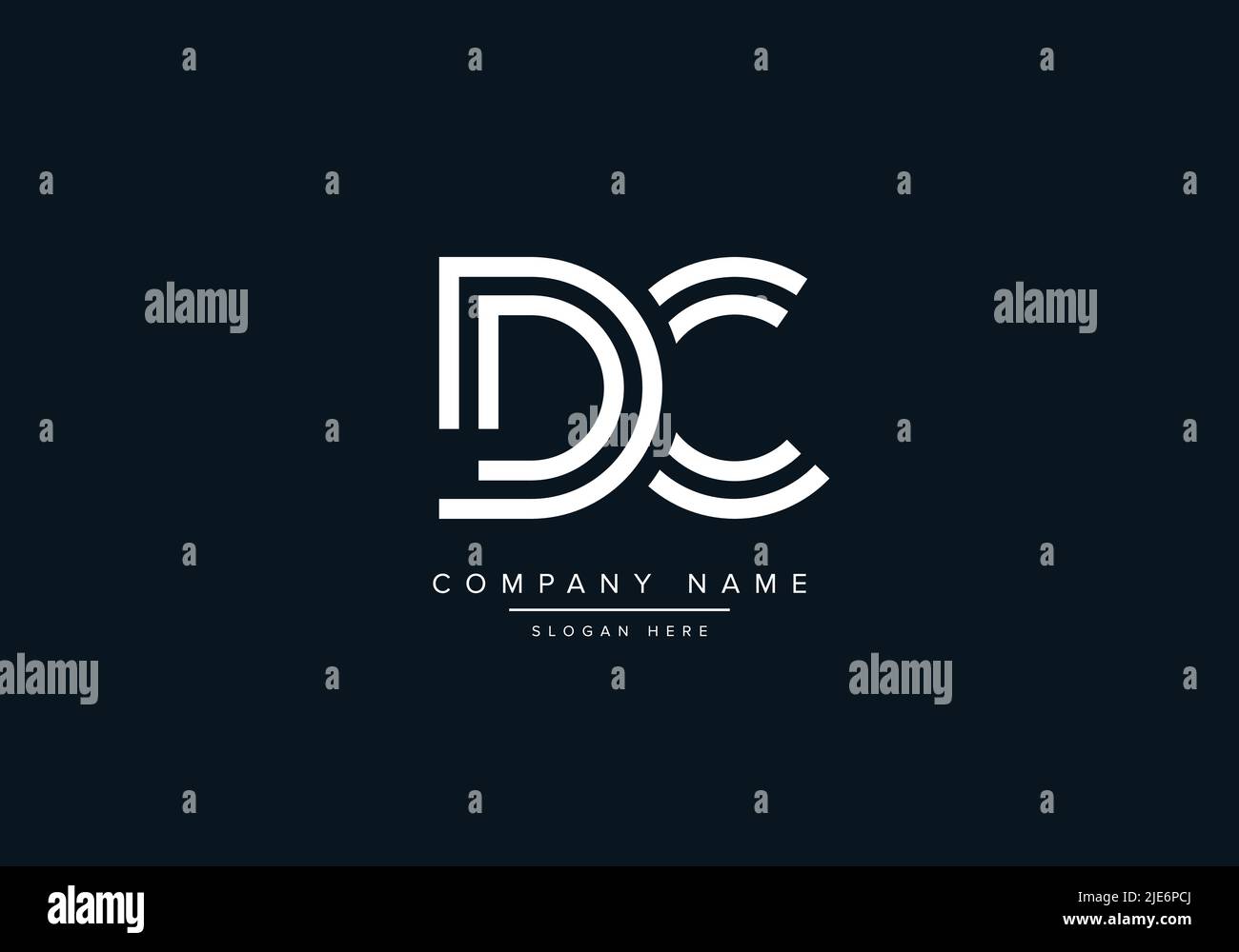 Alphabet Abstract Letter Icon Logo DC Stock Vector
