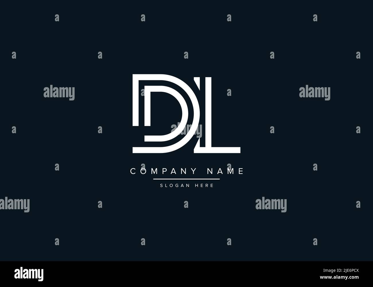Alphabet Abstract Letter Icon Logo DL Stock Vector Image & Art - Alamy