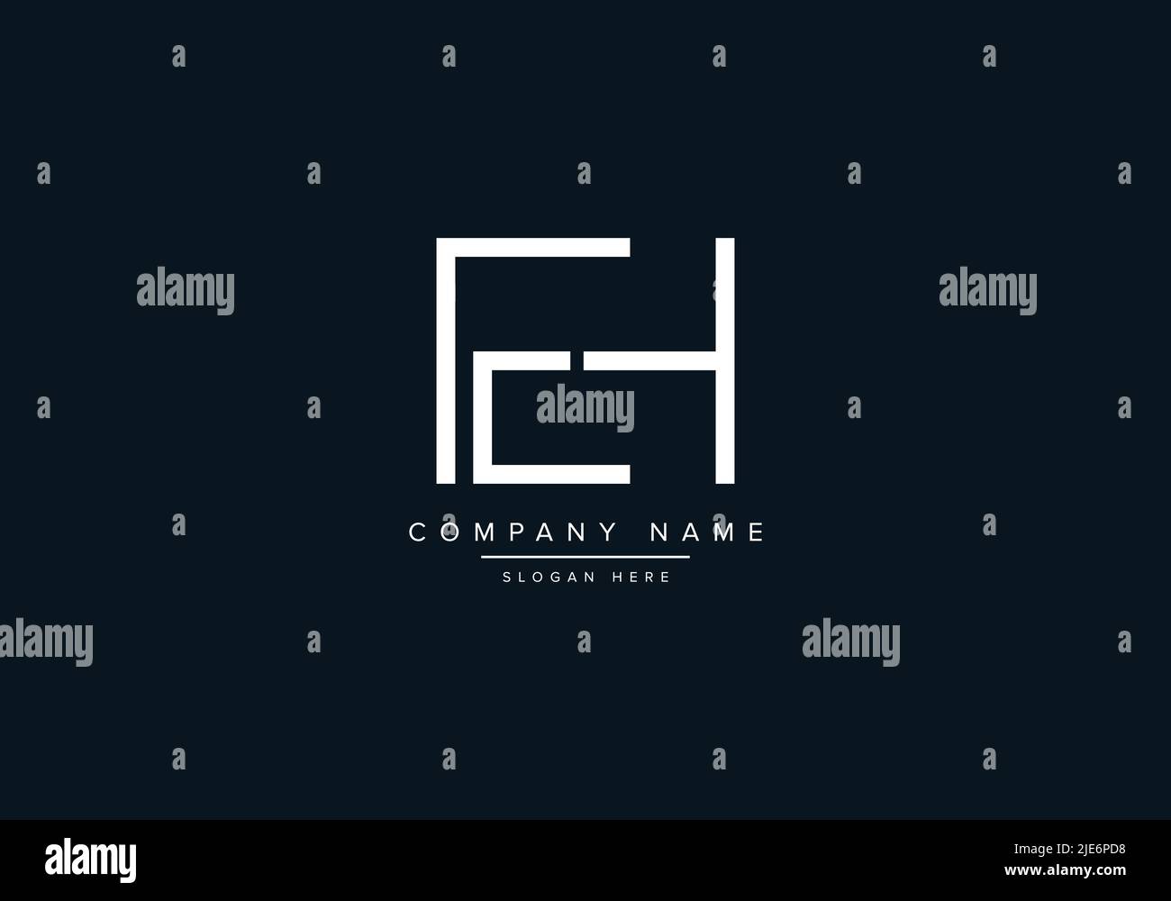 Alphabet Abstract Letter Icon Logo EH Stock Vector