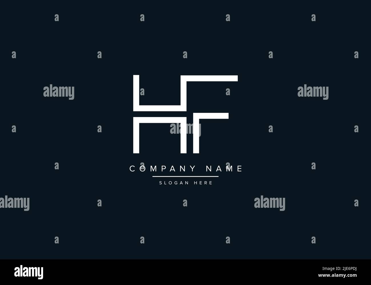 Alphabet Abstract Letter Icon Logo HF Stock Vector