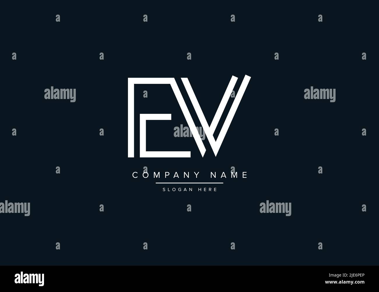 Alphabet Abstract Letter Icon Logo EV Stock Vector