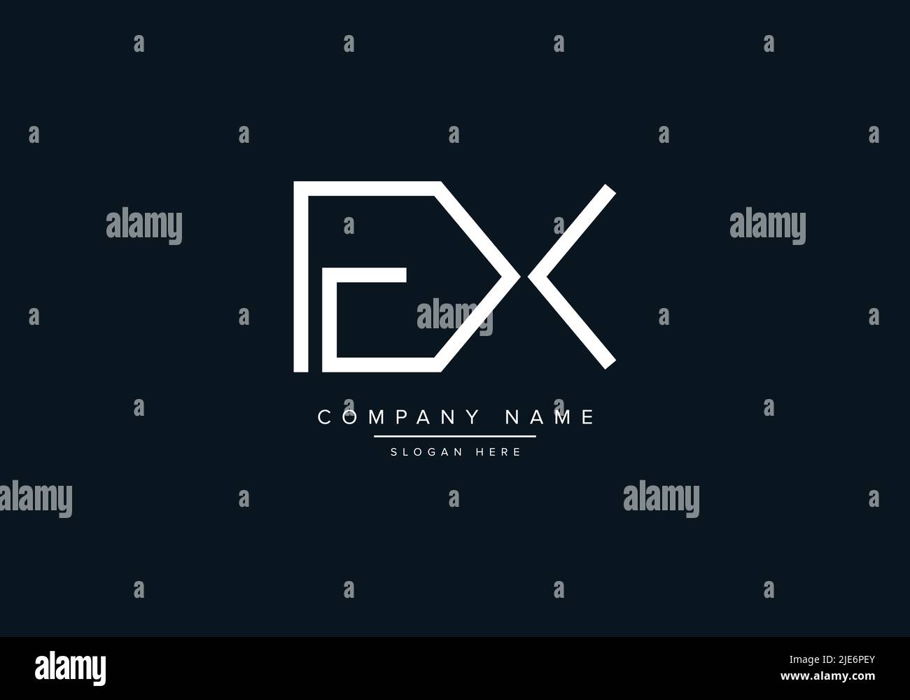 Alphabet Abstract Letter Icon Logo EX Stock Vector