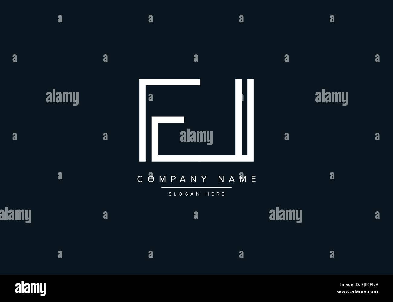 Alphabet Abstract Letter Icon Logo FL Stock Vector
