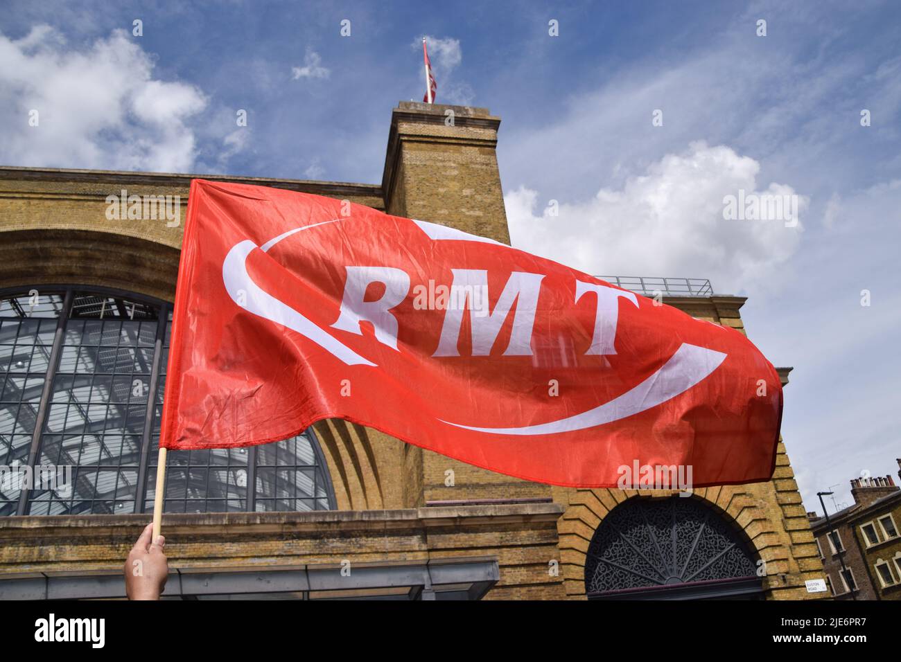 London, UK. 25th June 2022. Hundreds of rail workers and various trade