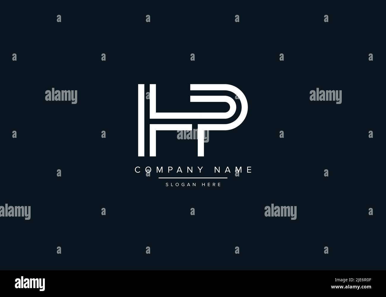 Alphabet Abstract Letter Icon Logo HP Stock Vector