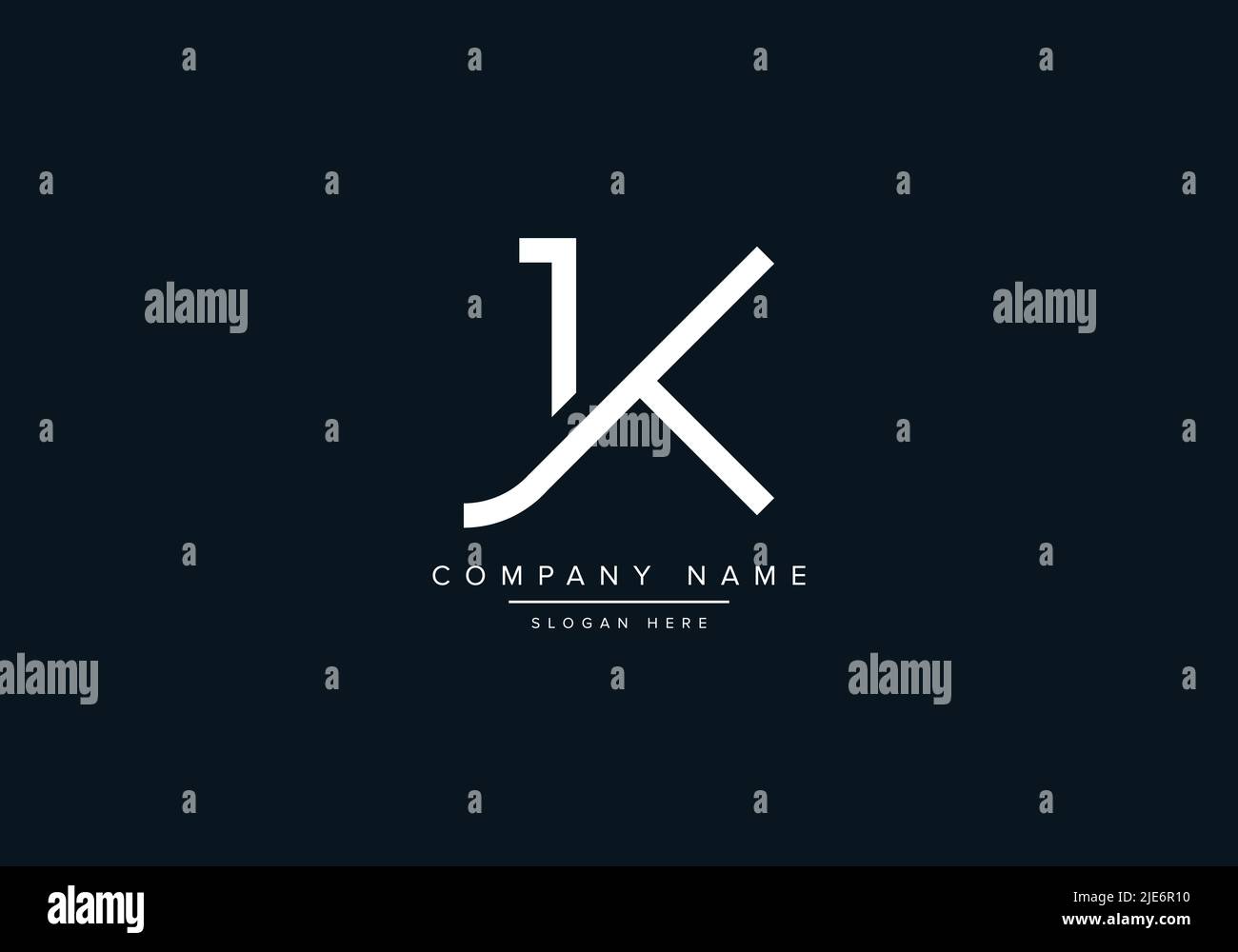 Alphabet Abstract Letter Icon Logo JK Stock Vector