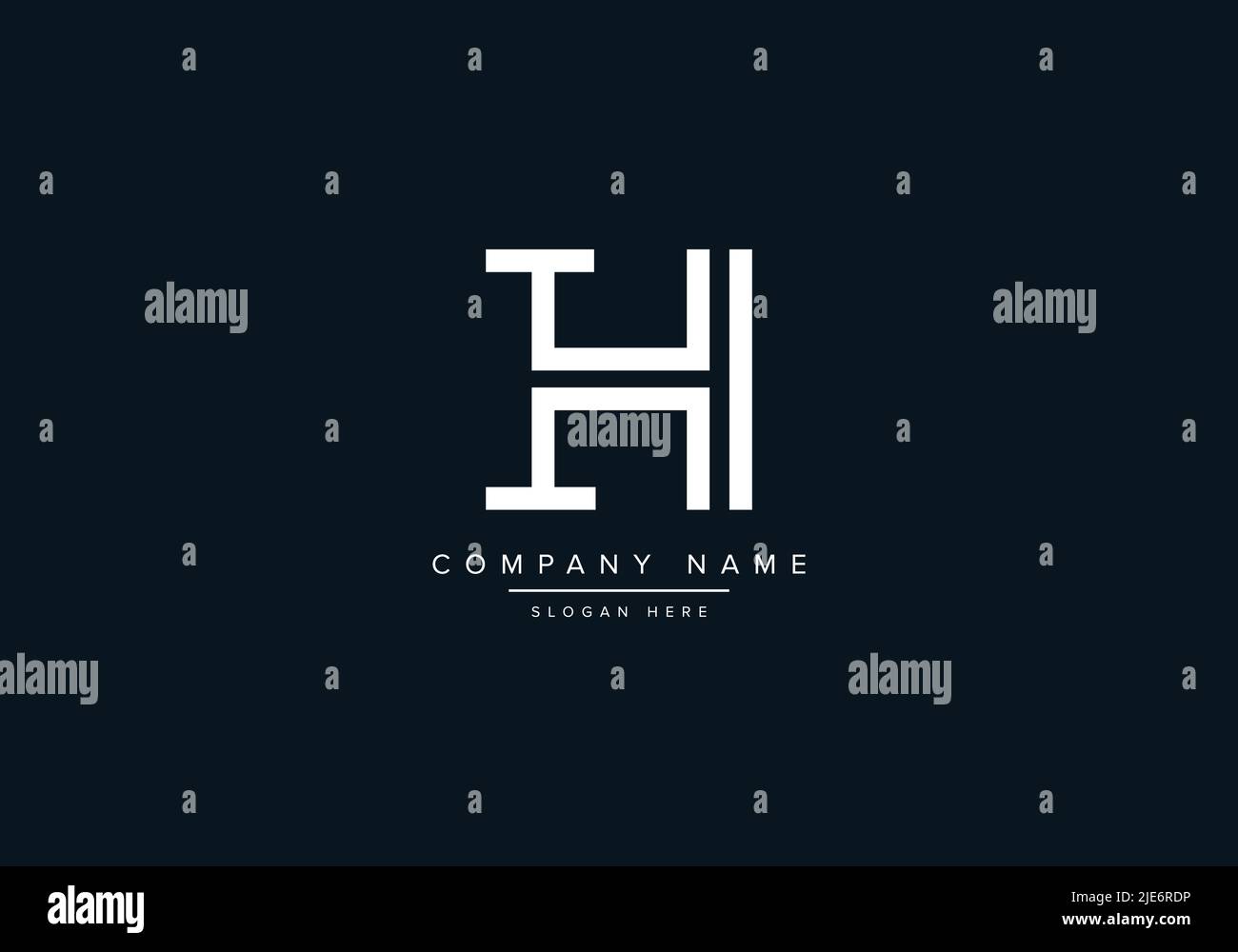 Alphabet Abstract Letter Icon Logo IH Stock Vector