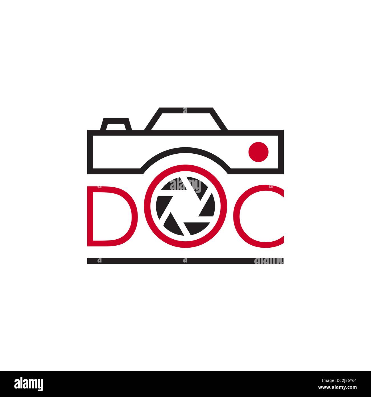 letter DOC with camera logo design concept Stock Vector Image & Art - Alamy