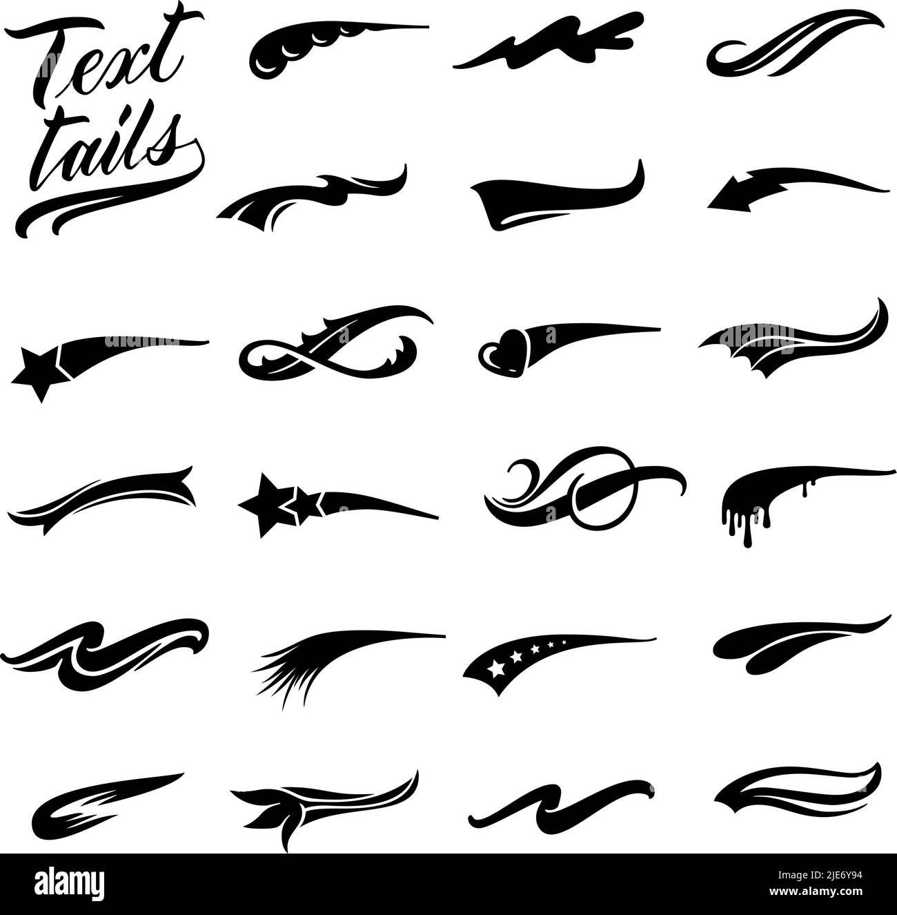 Premium Vector  Retro texting tails swooshes swishes, swooshes