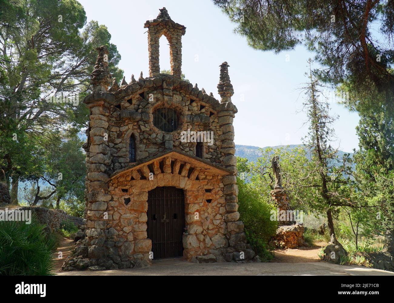 Sa Capelleta Chapel in the Tramuntana mountains close to Soller Mallorca. Stock Photo