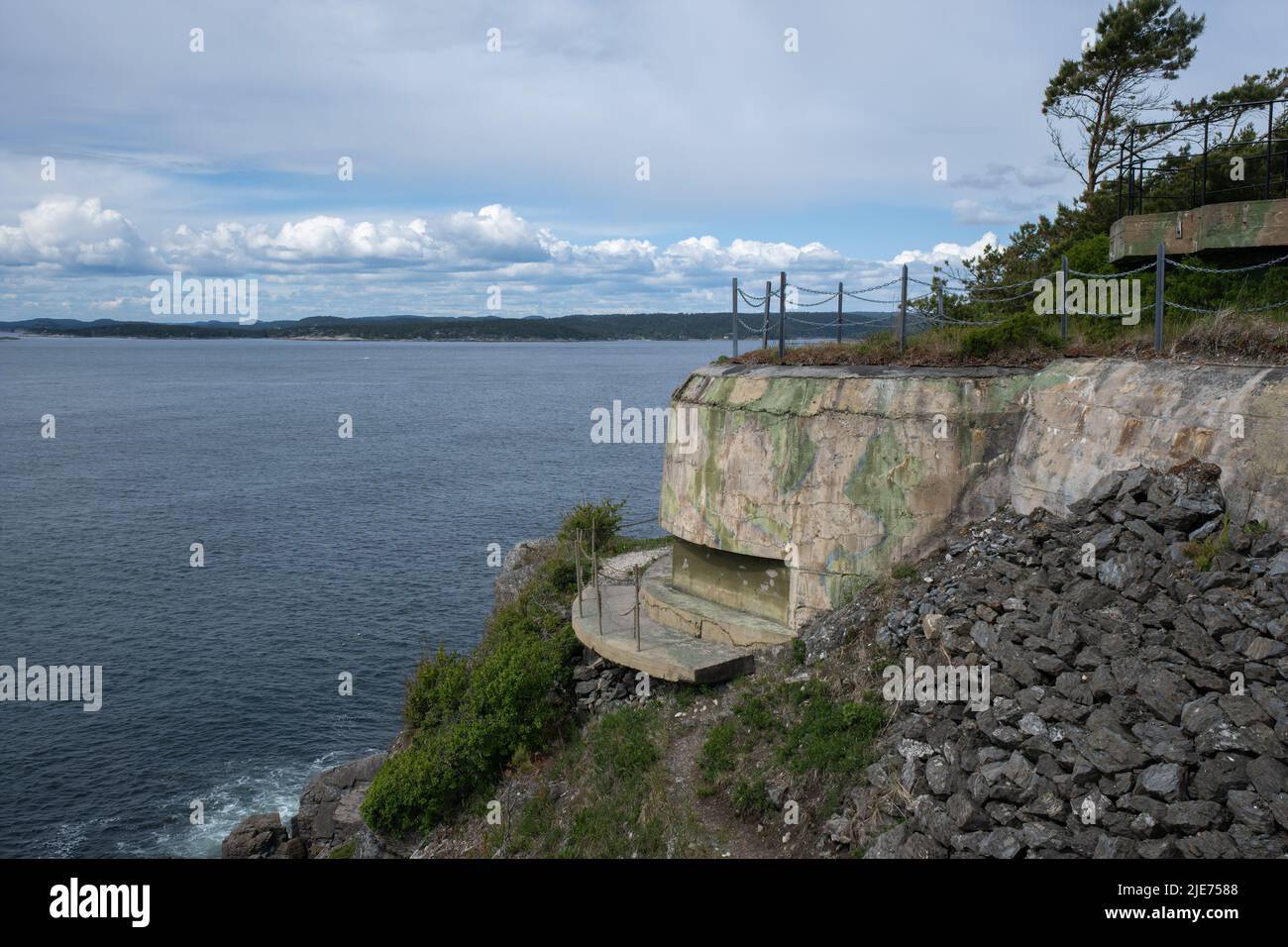 Langesund, Norway - May 27, 2022: The Tangen Fort was a German coastal  battery. During the Second World War, they built tunnels, rock caverns,  trenche Stock Photo - Alamy