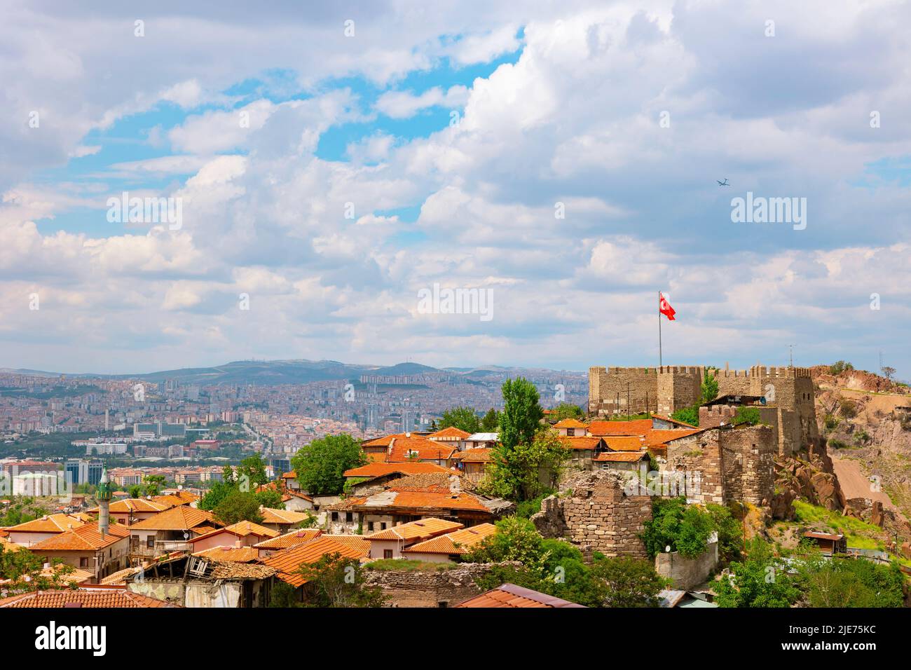 Ankara Castle And Cityscape Of Ankara With Cloudy Sky Capital City Of 