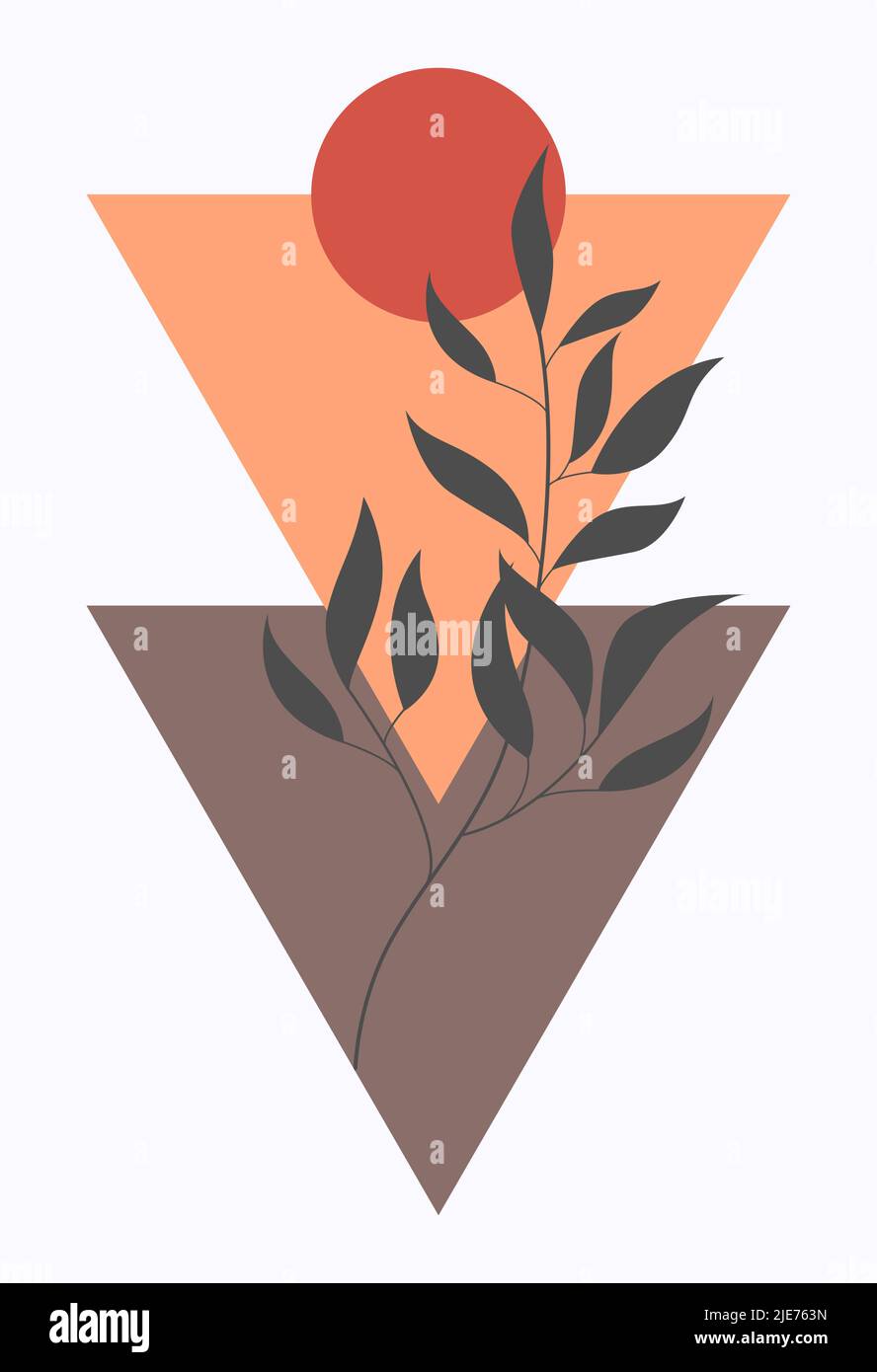 Wall art. Minimalistic abstract art background. Abstract design. Stock Vector