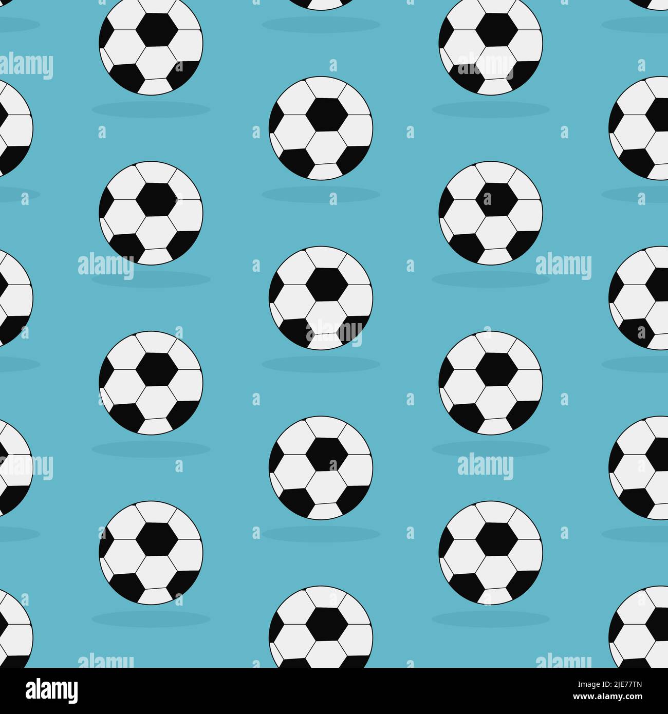 Bright pattern with soccer balls on background Stock Vector