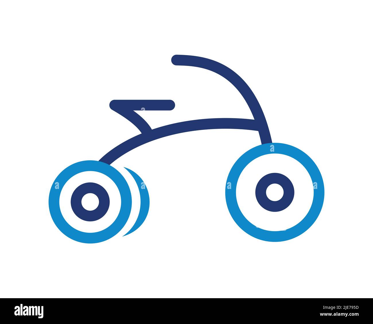 Simple Tricycle or Bike with Three Wheels Symbol Stock Vector Image & Art Alamy