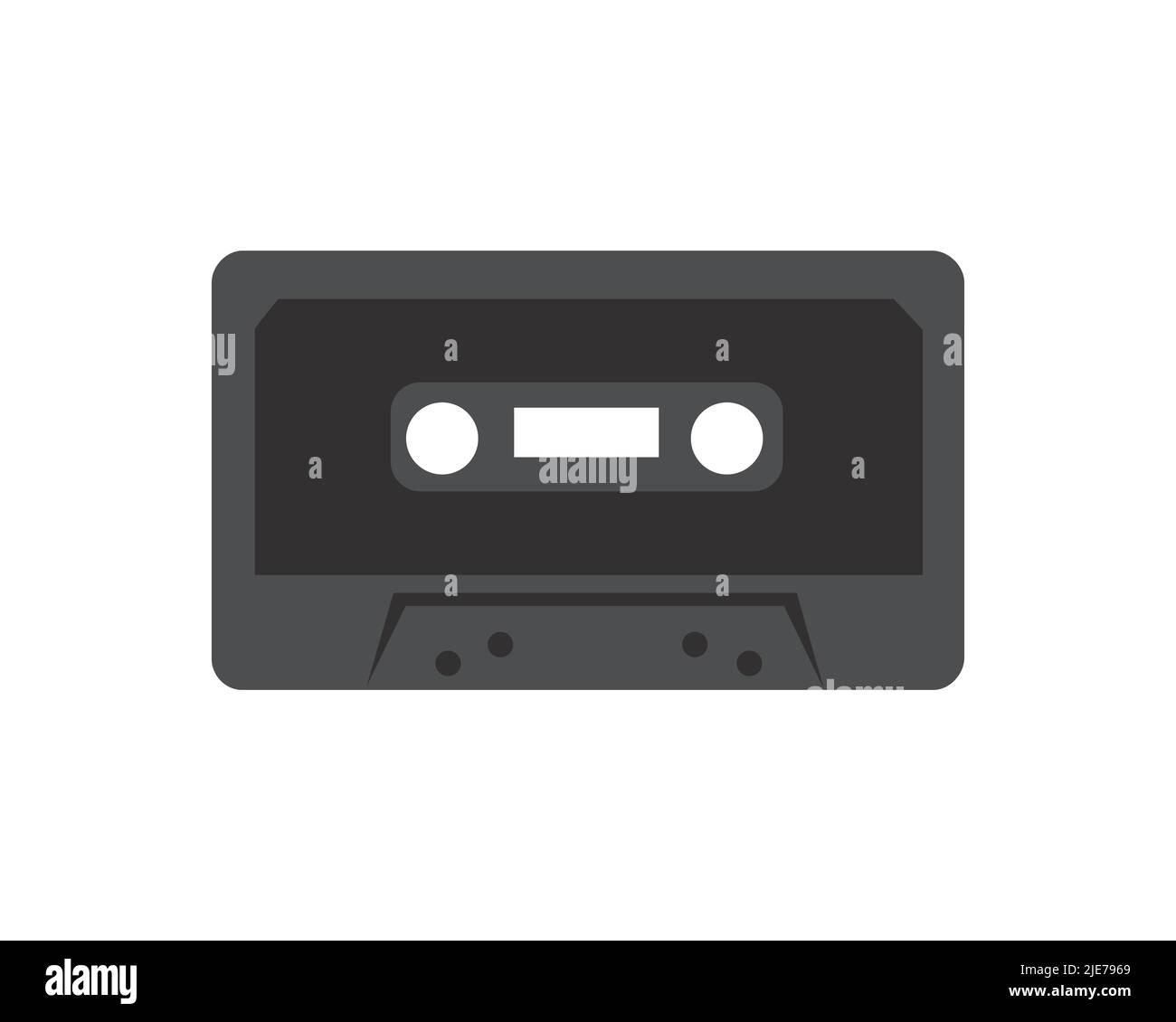 Simple Cassette Tape and Audio Cassette Illustration Stock Vector Image