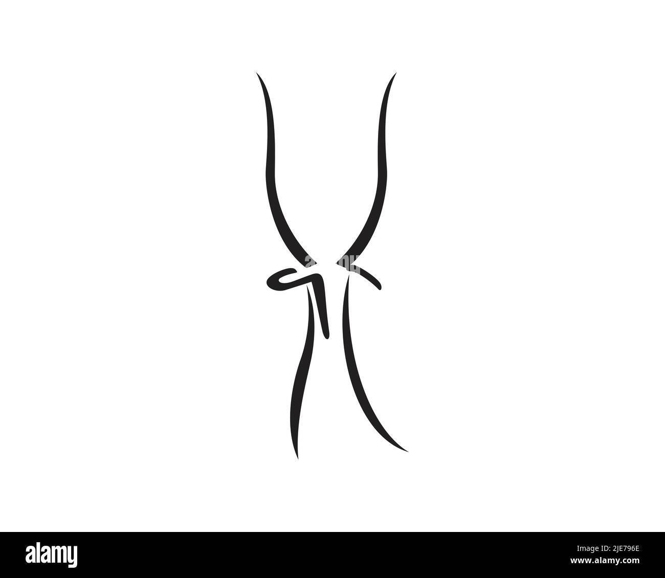 Simple Deer and Gazelle with Silhouette Style Stock Vector Image & Art ...