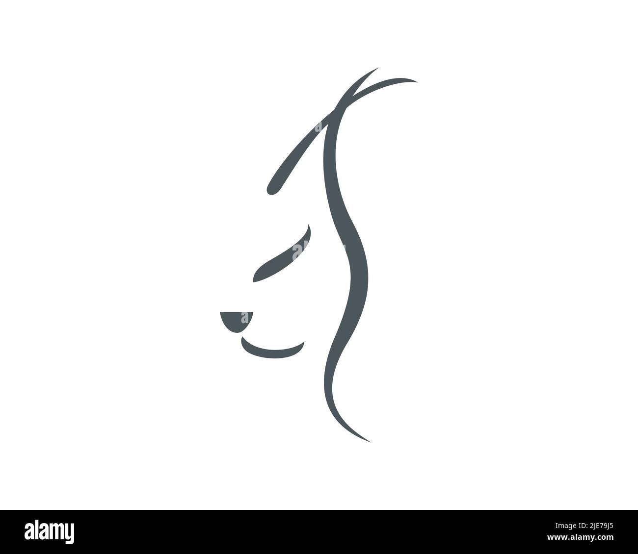 Lynx Face Symbol visualized with Simple Touch Stock Vector