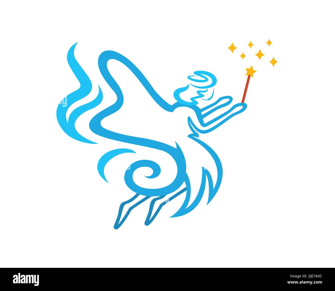 Flying Fairy with Sparkle Illustration Stock Vector