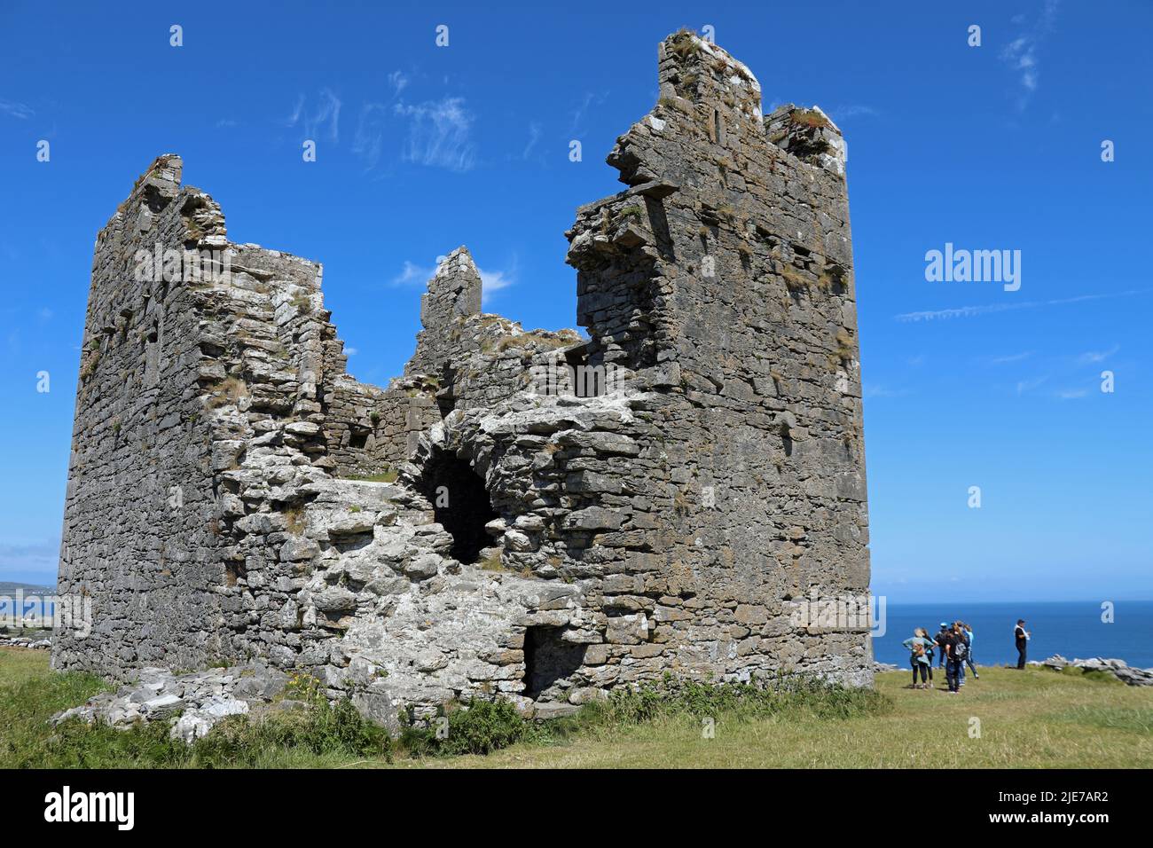 Ruins of Furmina Castle at Inisheer in the Republic of Ireland Stock Photo