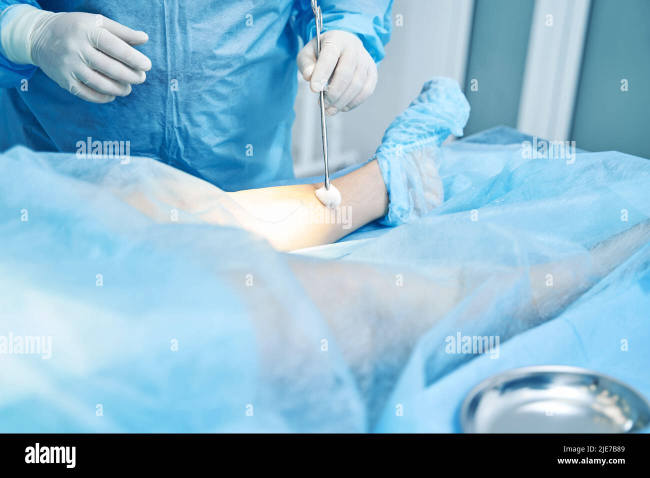 Cleaning skin area before the surgical operation Stock Photo Alamy