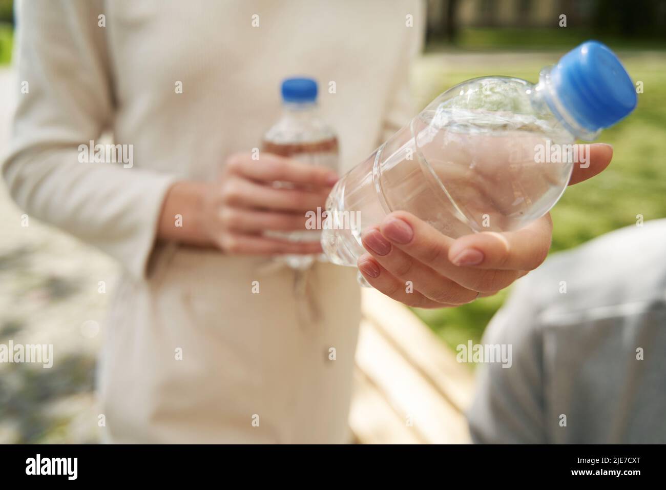 Plastic water bottles blurry hi-res stock photography and images - Alamy