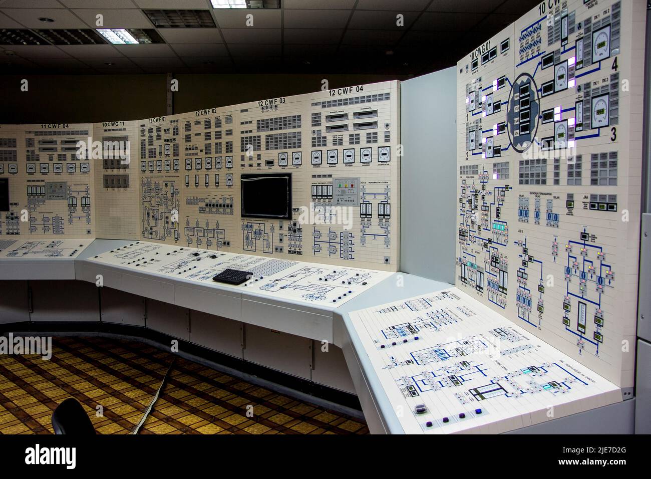 Block control panel of the nuclear power plant Stock Photo - Alamy