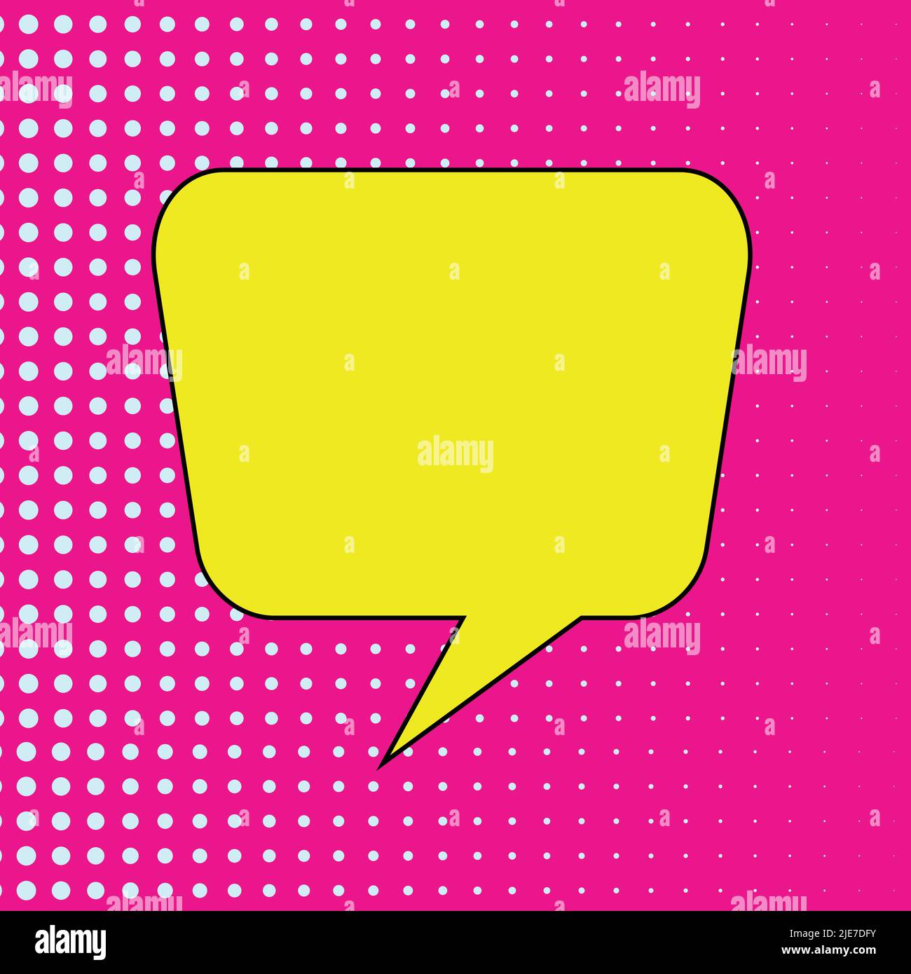 chat bubble in comic style on pink background. vector illustration Stock Vector