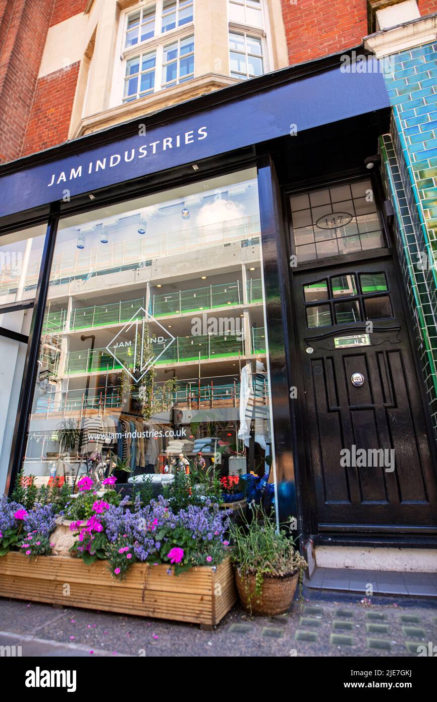 Jam Industries store on The King's Road, London, UK; a fashionable