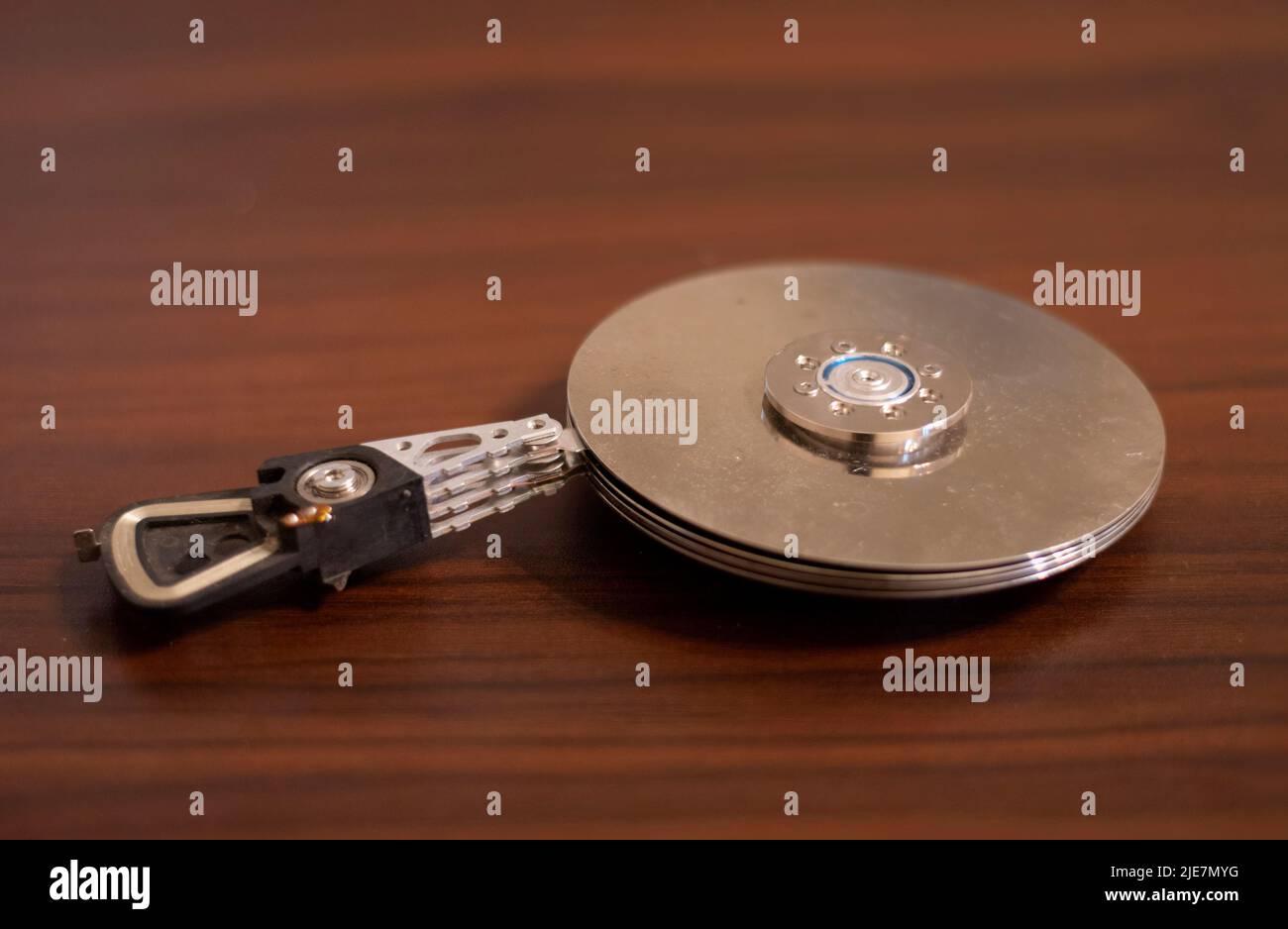 The arms and the disk of a hard disk Stock Photo