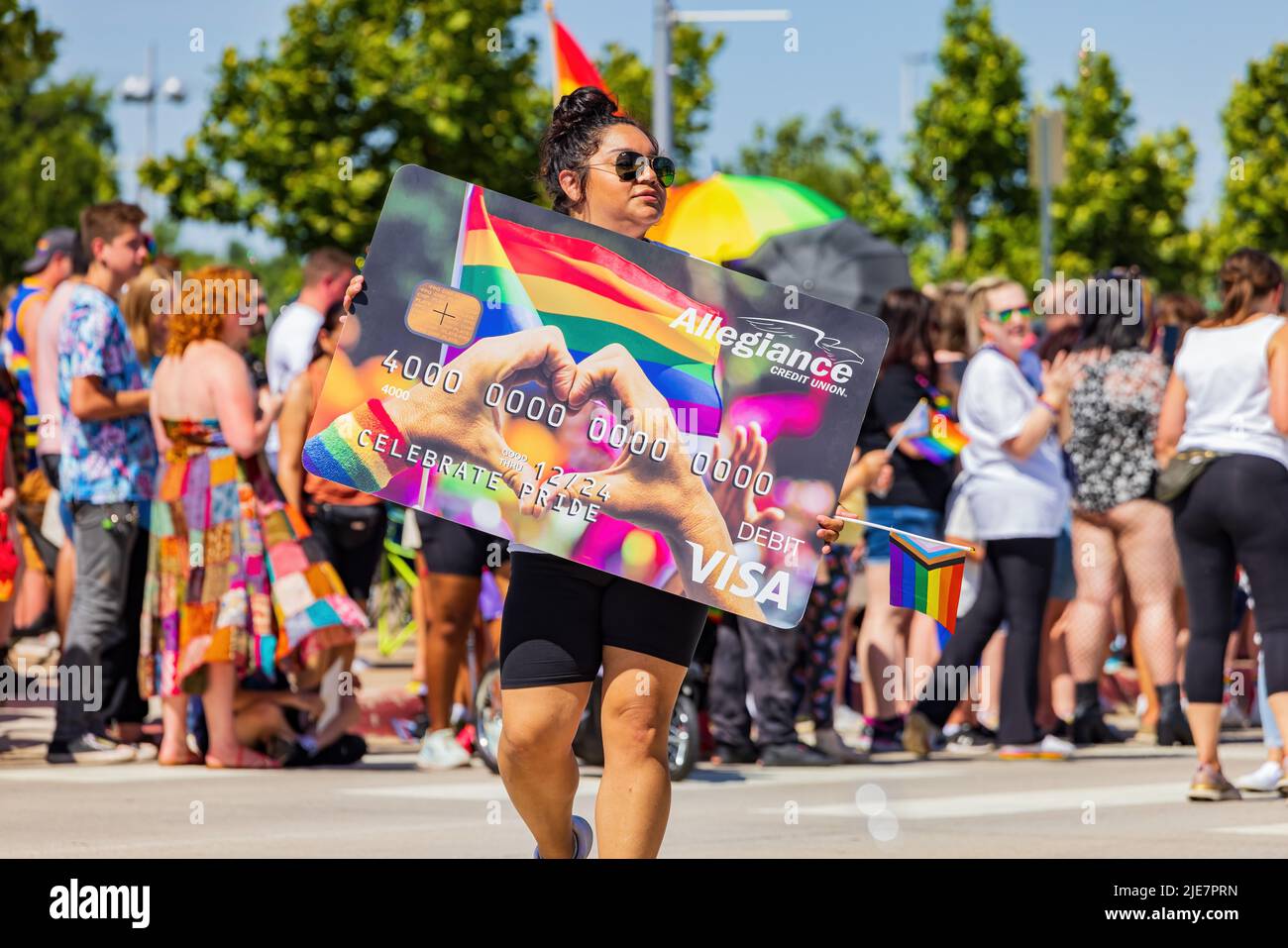 Oklahoma, JUN 25 2022 Sunny view of the Oklahoma City Pride Pridefest