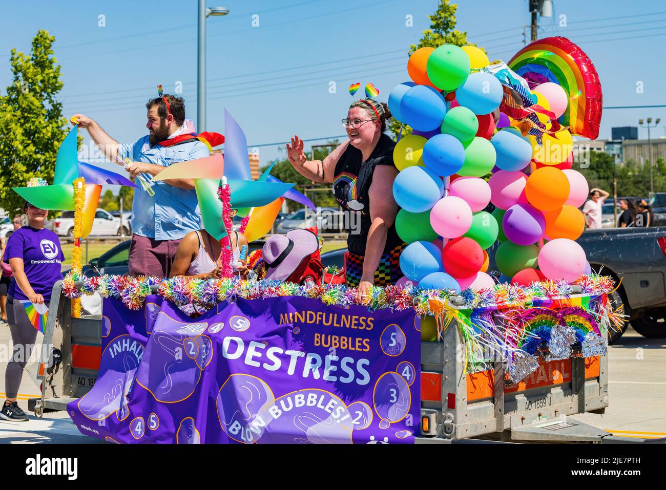 Oklahoma, JUN 25 2022 Sunny view of the Oklahoma City Pride Pridefest