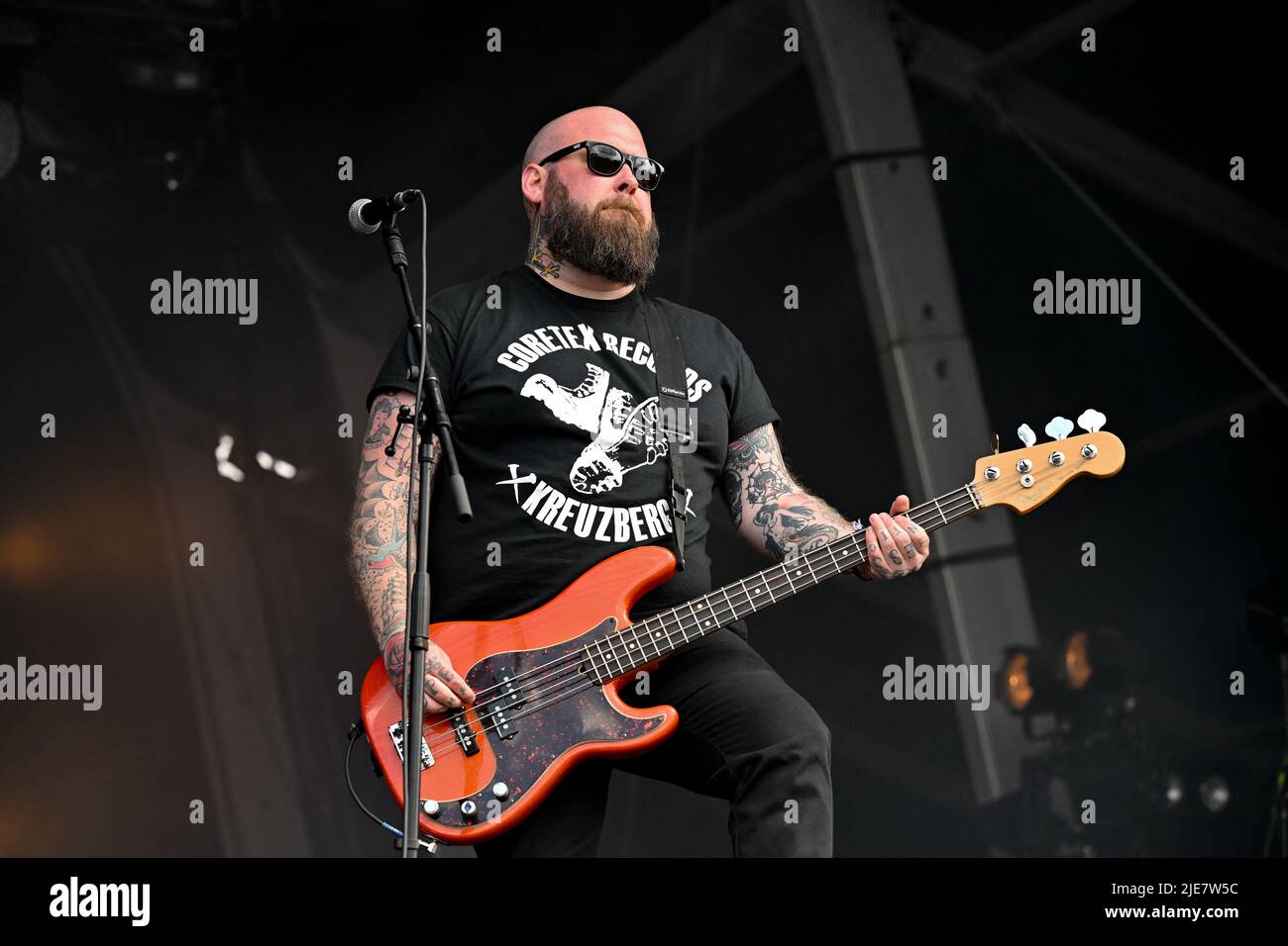 The Rumjacks performing live during day 6 of Hellfest Open Air Festival, in Clisson, France on June 25, 2022. Photo by Julien Reynaud/APS-Medias/ABACAPRESS.COM Stock Photo
