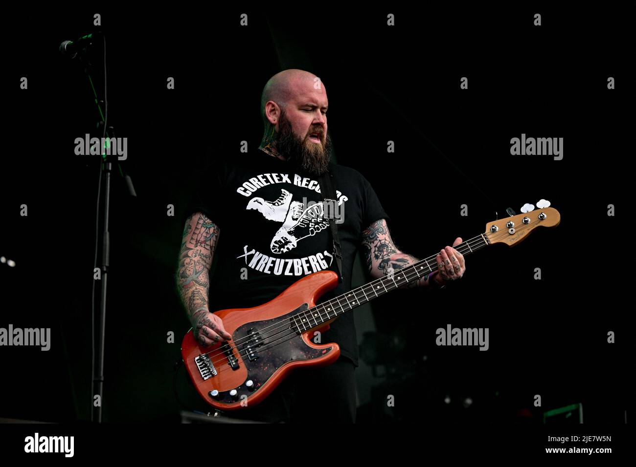 The Rumjacks performing live during day 6 of Hellfest Open Air Festival, in Clisson, France on June 25, 2022. Photo by Julien Reynaud/APS-Medias/ABACAPRESS.COM Stock Photo
