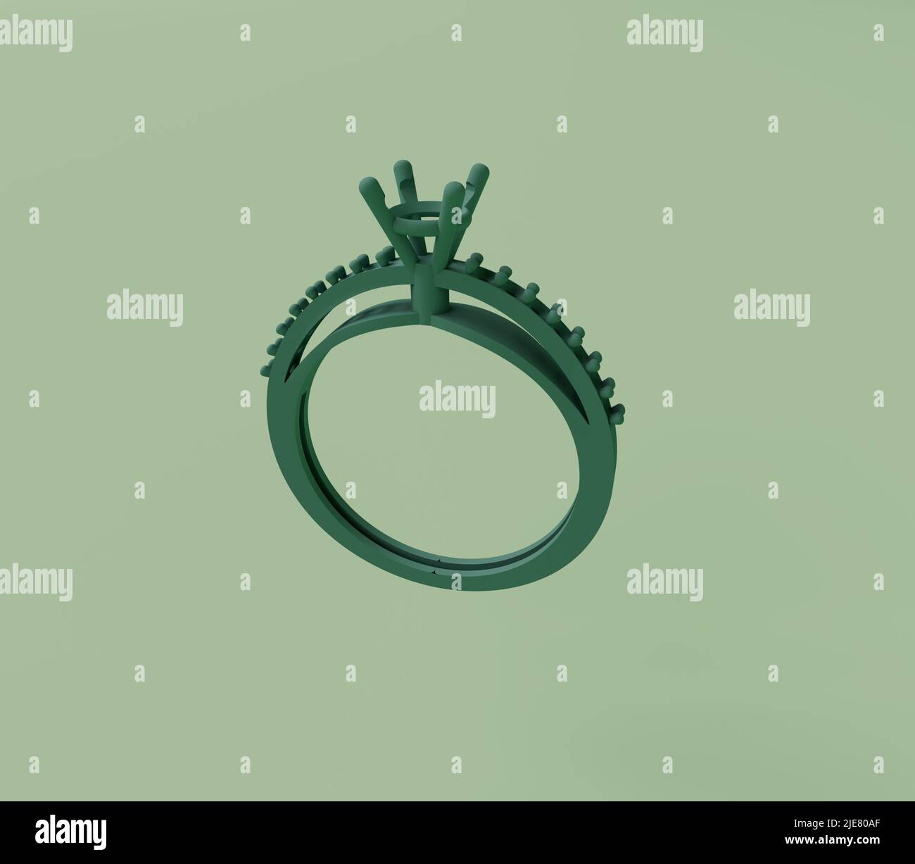 3d render of finger ring isolated on Pastel background, 3d background