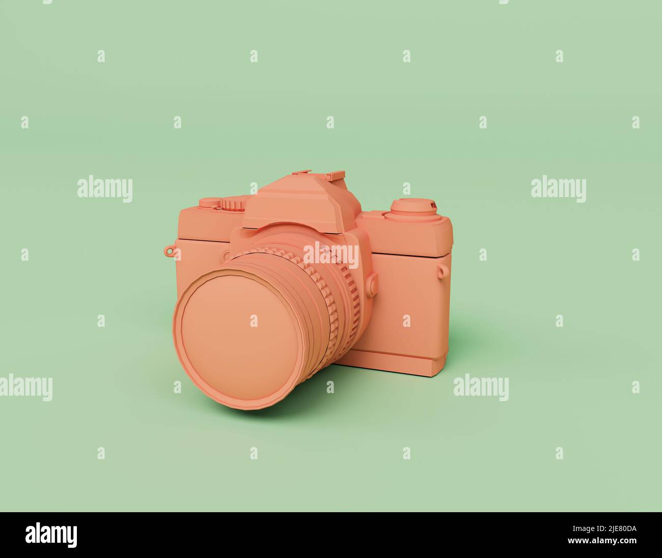 3d render of Analog camera pink color, 3d illustration isolated on ...