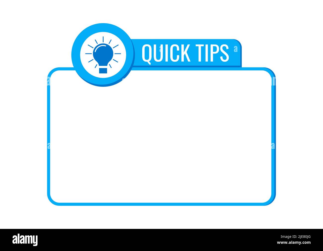 Quick tips with light bulb vector blank with space Stock Vector Image ...