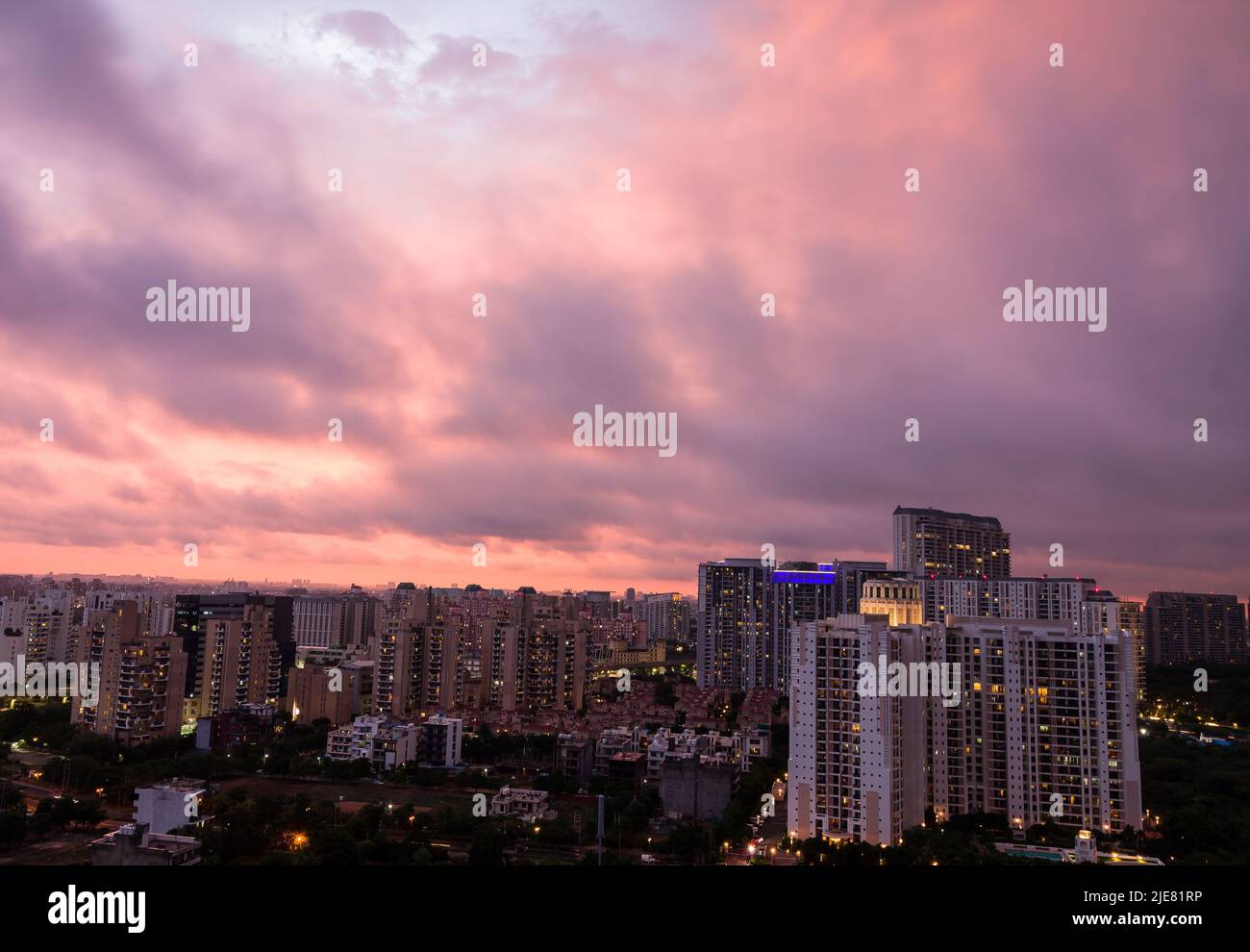 DLF 5 residential hub skyline during Covid 19