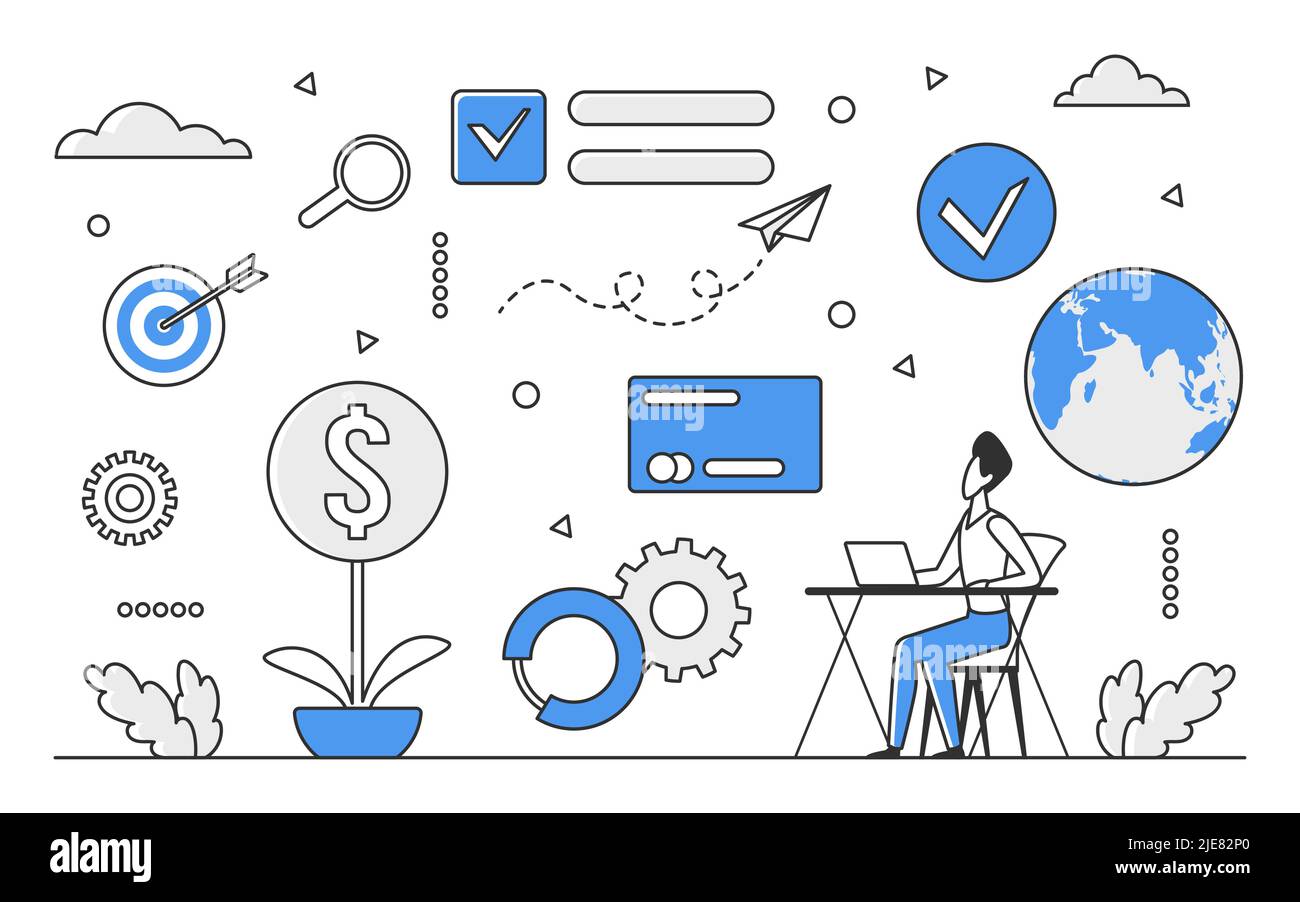 Business startup growth. New innovative project idea, successful launch ...